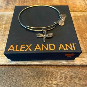 Alex and Ani Gold Dragonfly Bangle